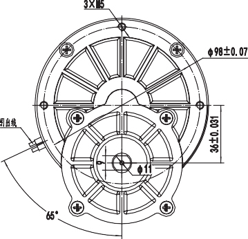 450W Antriebsmotor, Bürstenmotor, PMDC Motor ZD109AZ5