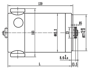 250-500W Antriebsmotor, DC Bürstenmotor, PMDC Motor ZD083A1