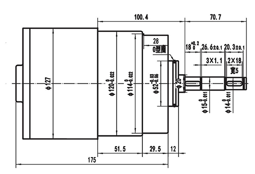 900W (3700 RPM) Antriebsmotor, bürstenloser Motor, PMDC Motor TF110AH1