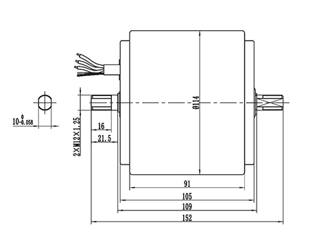 400W Nabenmotor, bürstenloser DC Motor, PMDC Motor GF068ALH