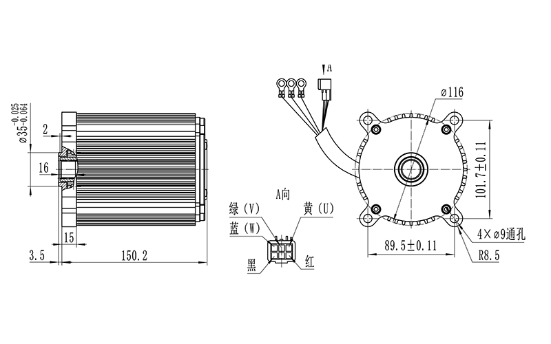 Bürstenloser PMDC Motor TF102AH Serie
