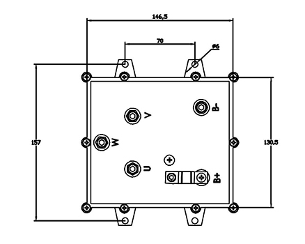 1500W Antriebssteuerung / Motorsteuerung (bürstenlose DC Welle, rechteckig) KTF03018A-C3