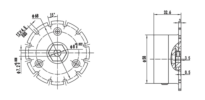 Elektromagnetische Bremse (4.0 Nm) DZ058A1
