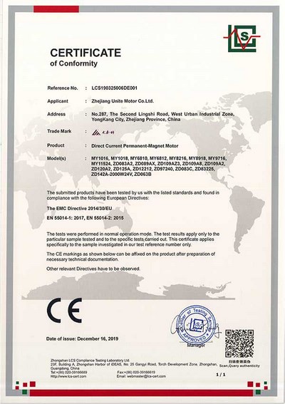 CE EMC Zertifikat